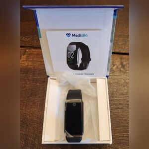 MediBio Health And Fitness Tracker Watch. Smart Band. Black. Brand New In Box.
